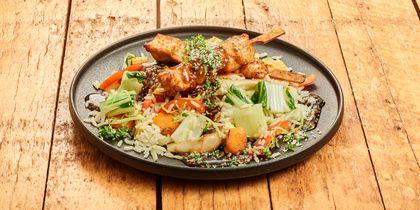 Nasi op Japanse wijze met kip teriyaki