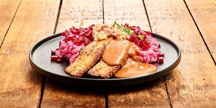 Stamppot bosbietjes met speklapjes