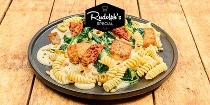 Fusilli met zalm in mascarponesaus