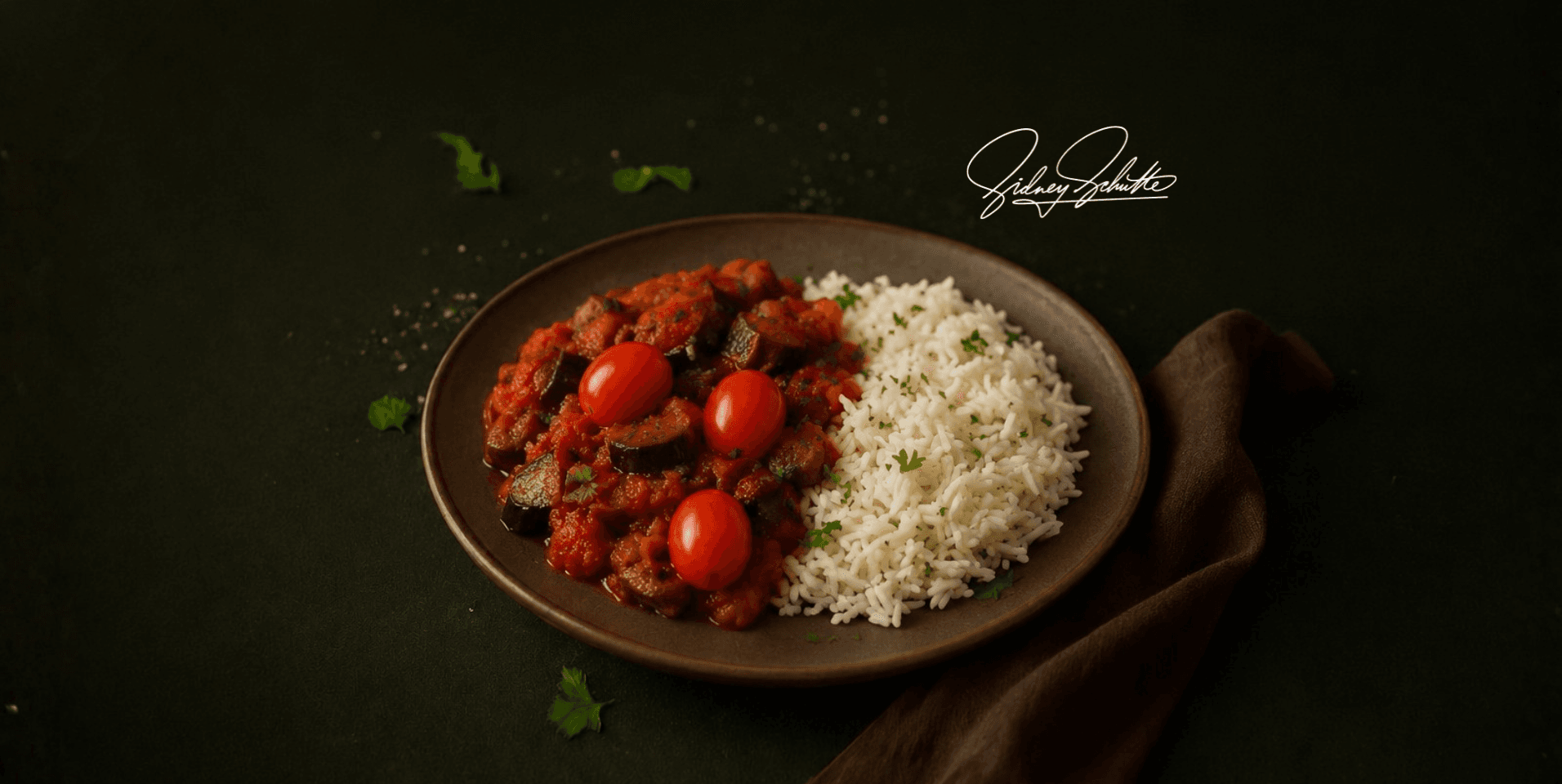 Goulash van gerookte paprika met basmatirijst