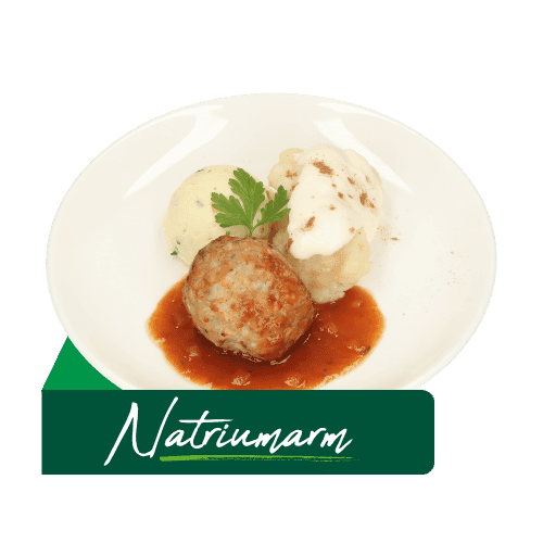 (Z45) Kipgehaktbal met uiensaus (Natriumarm)
