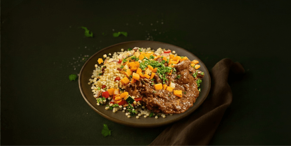 Marokkaanse stoverij met pompoen en couscous