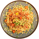 Spaghetti bolognese met groenten en kaas