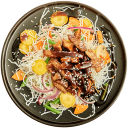 Oosterse mihoen met groenten en babi ketjap