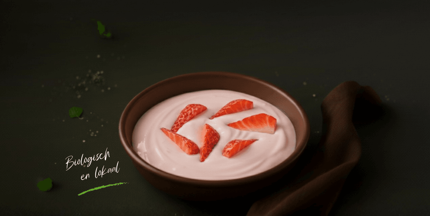 Boer’n yoghurt met aardbei
