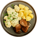 Sudderlapjes in jus met bloemkool en pastinaakpuree