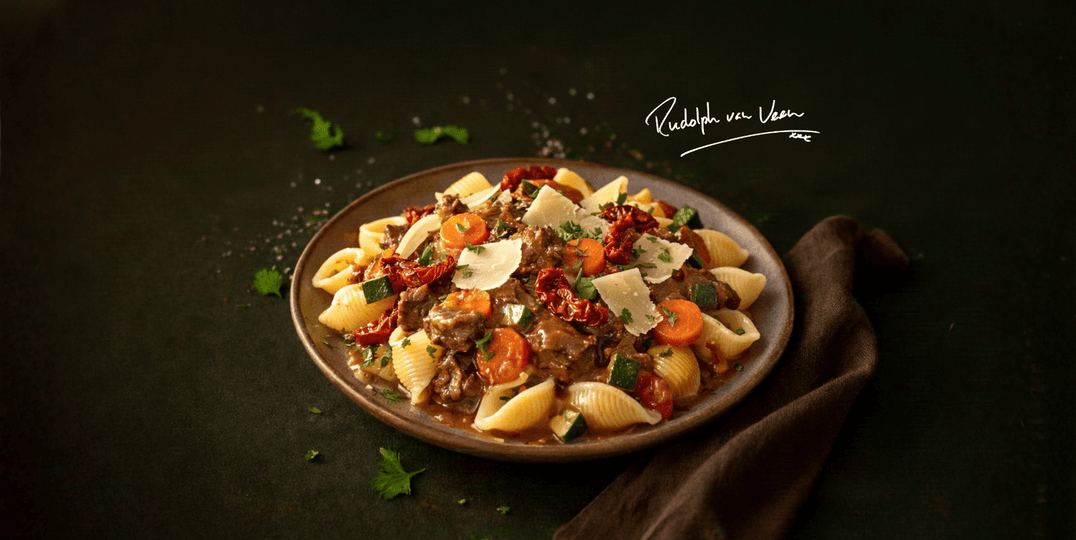 Siciliaanse pasta met romige kalfsragout