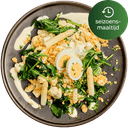 Vegetarische asperges met ei en krieltjes