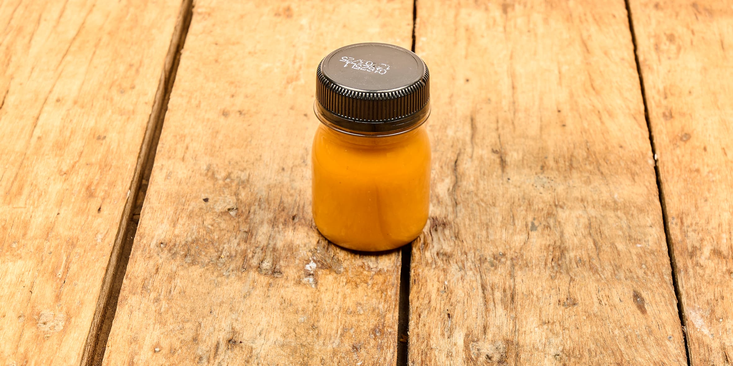 Shot van wortel, mango en appelazijn (60 ml)