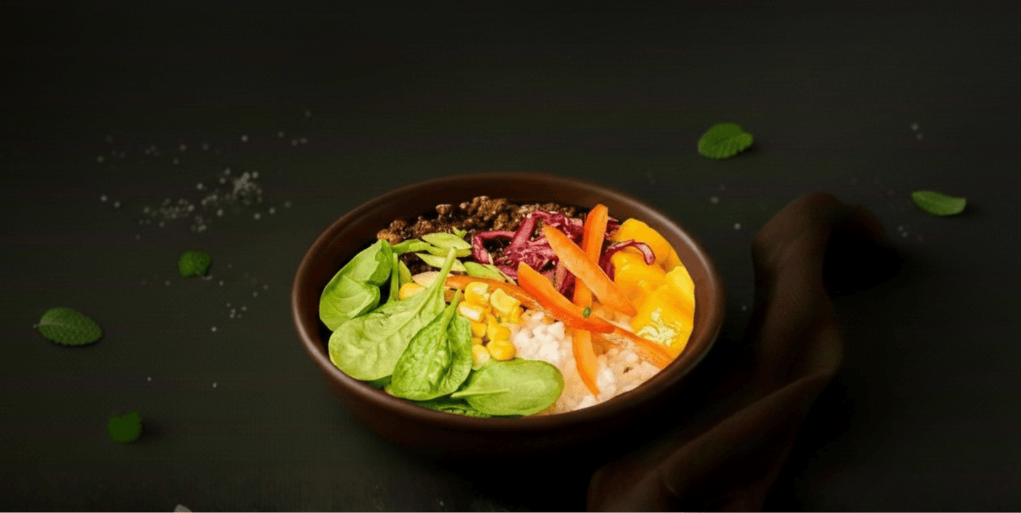 Mini bowl met gekruid gehakt