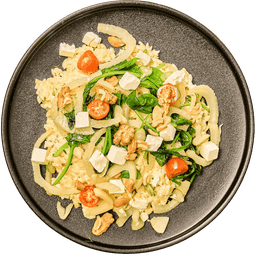 Italiaanse orzo met spinazie, venkel en witte kaas