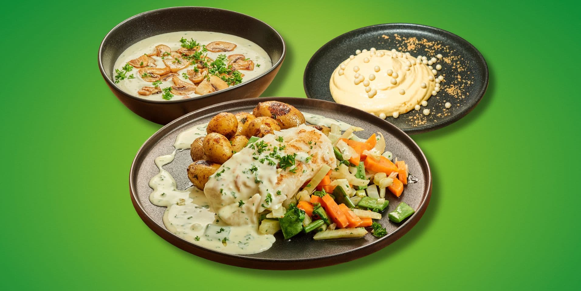 Herfstmenu heek in wittewijnsaus (3-gangen)
