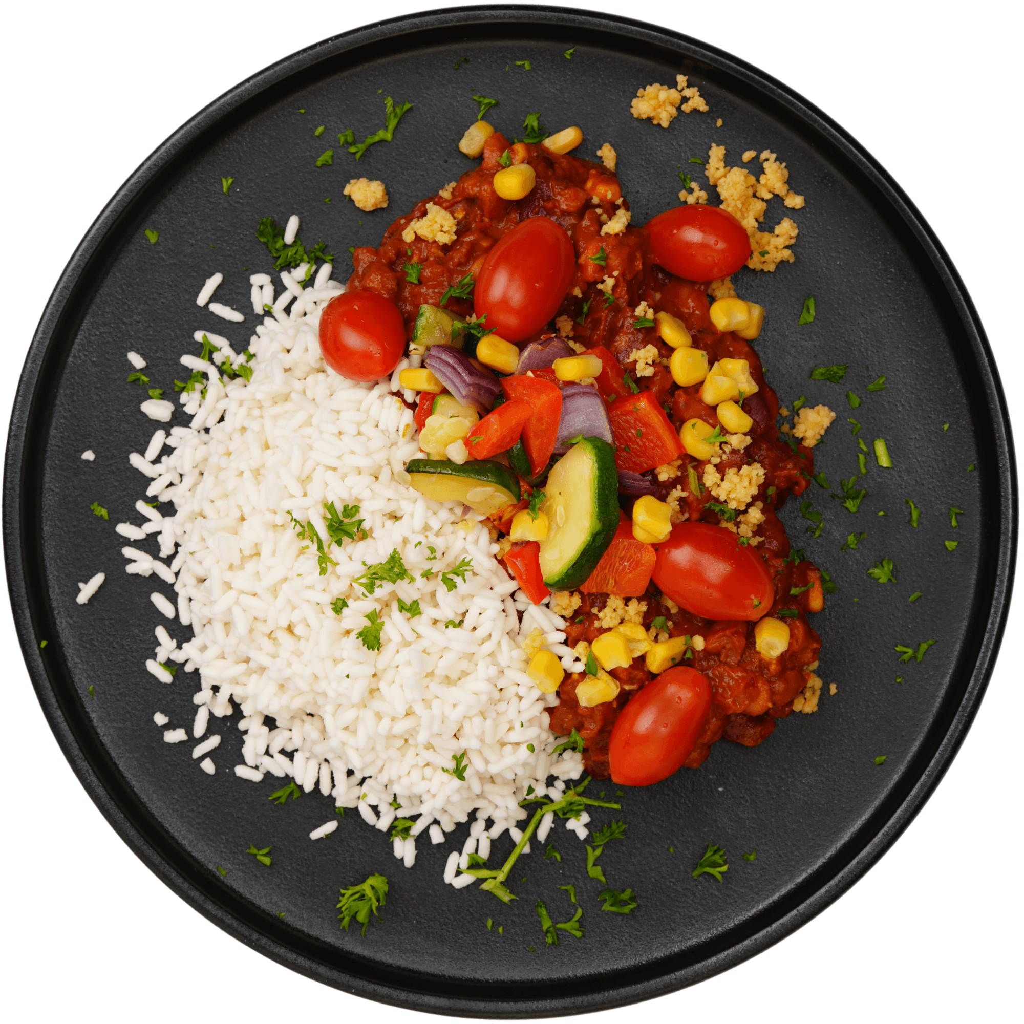 Chili con carne met rundergehakt en rijst