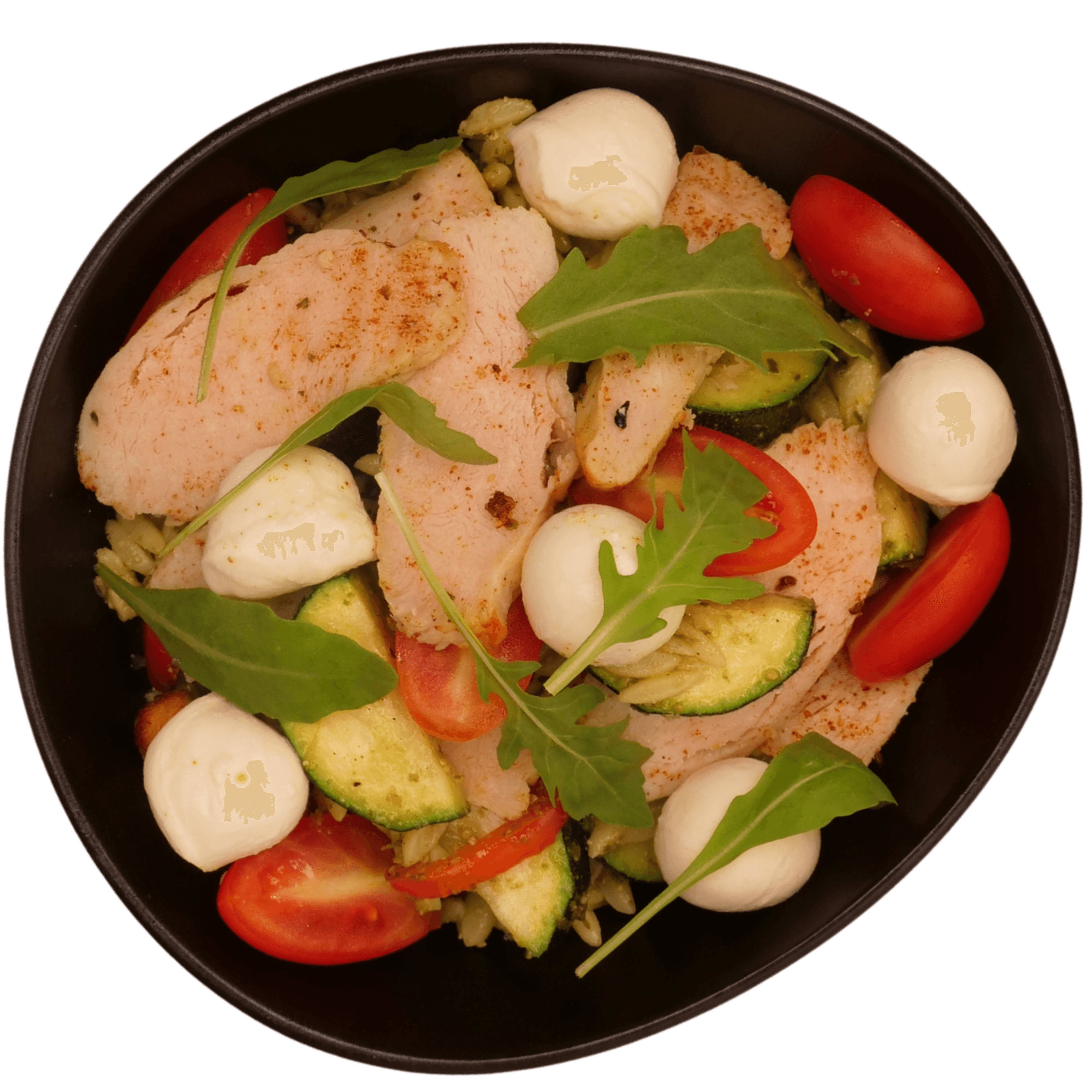 Salad pot Italiaanse stijl met orzo en kip