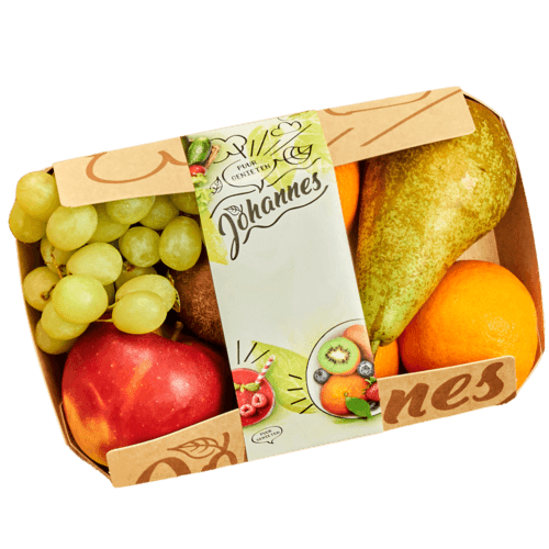 Schaal met vers seizoensfruit (+/- 1000 g)