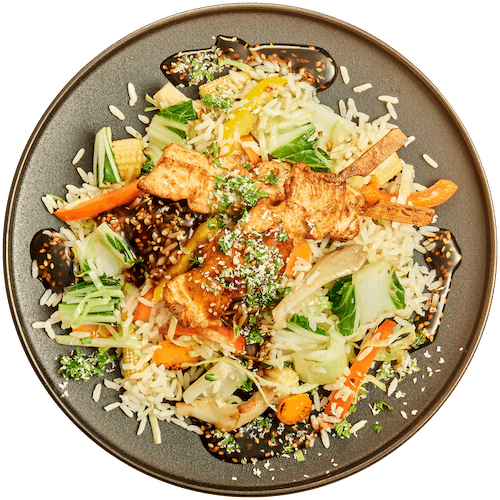 Nasi op Japanse wijze met kip teriyaki