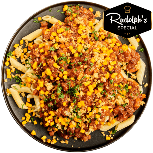 Rudolph's pasta bolognese