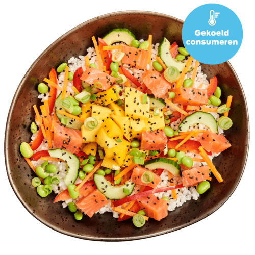 Poké bowl met zalm