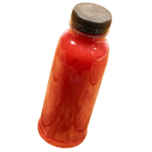 Sap van appel en aardbei