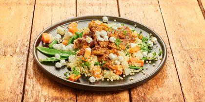 Oosterse kip met couscous en geitenkaas