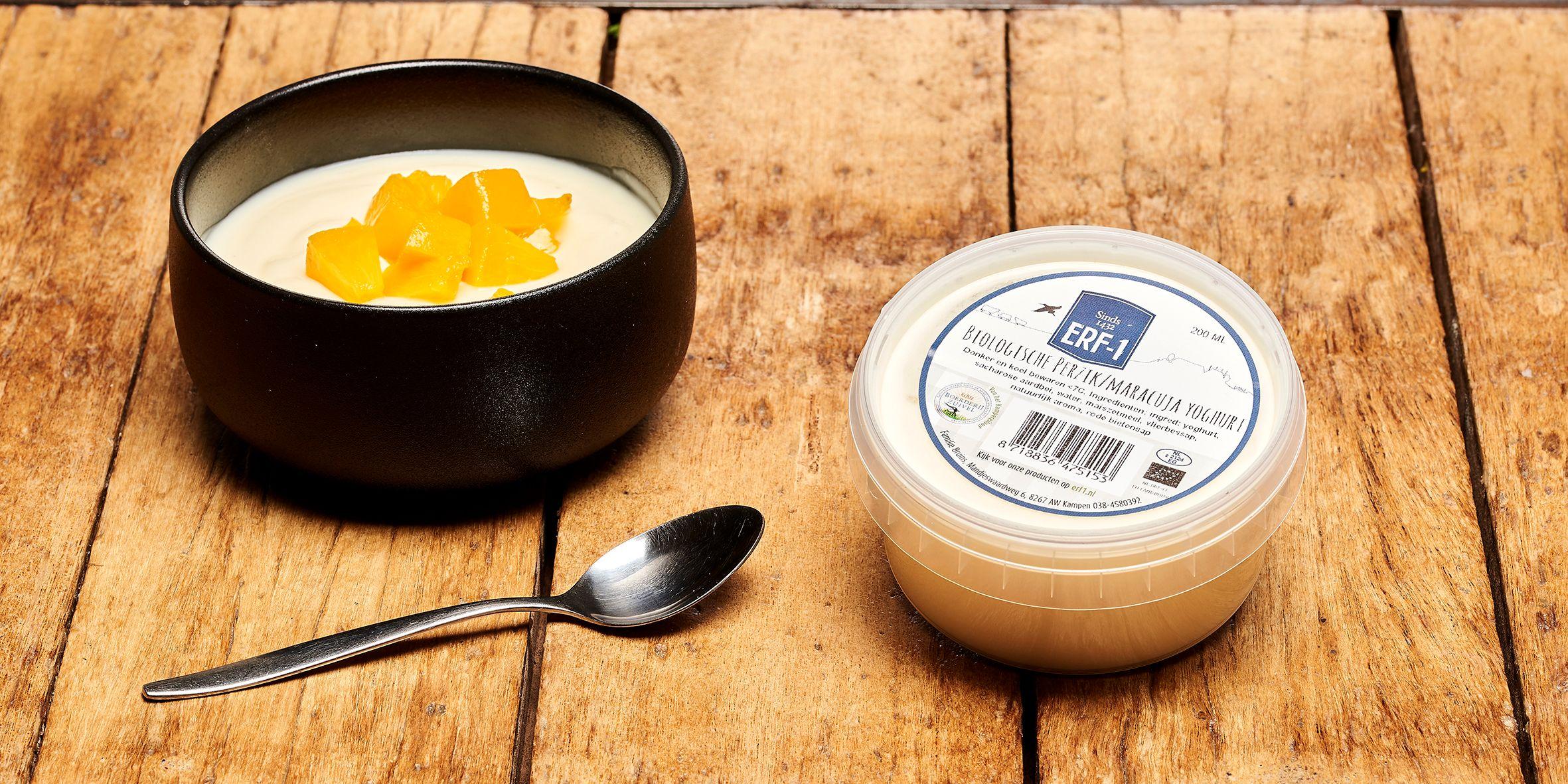 Erf1 Boeren yoghurt Perzik/ Maracuja (200ml)