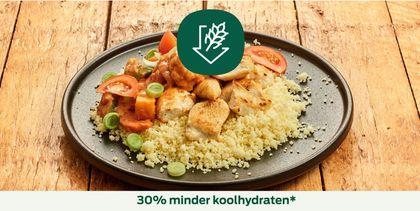 Afrikaanse couscous met kip en groenten in kokos