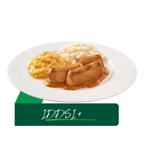 (Z22) Braadworst in saus zuurkool en aardappelpuree (IDDSI 4)