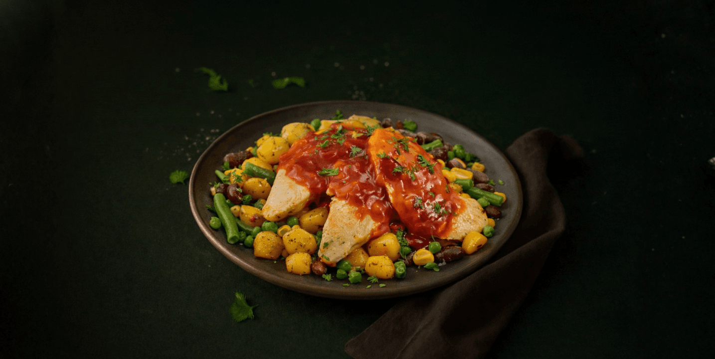 Hongaarse kipfilet met groenten en krieltjes