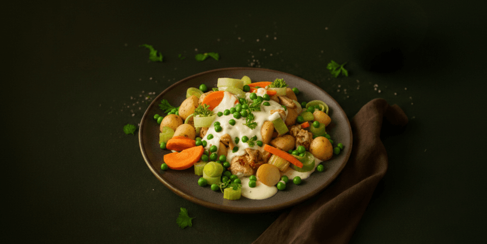 Gentse stoofpot met kip, groenten en aardappelen