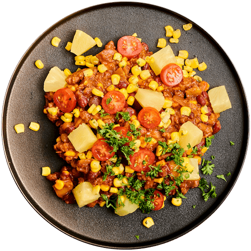Chili con carne met rundergehakt en ananas