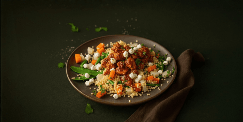 Oosterse kip met couscous en geitenkaas