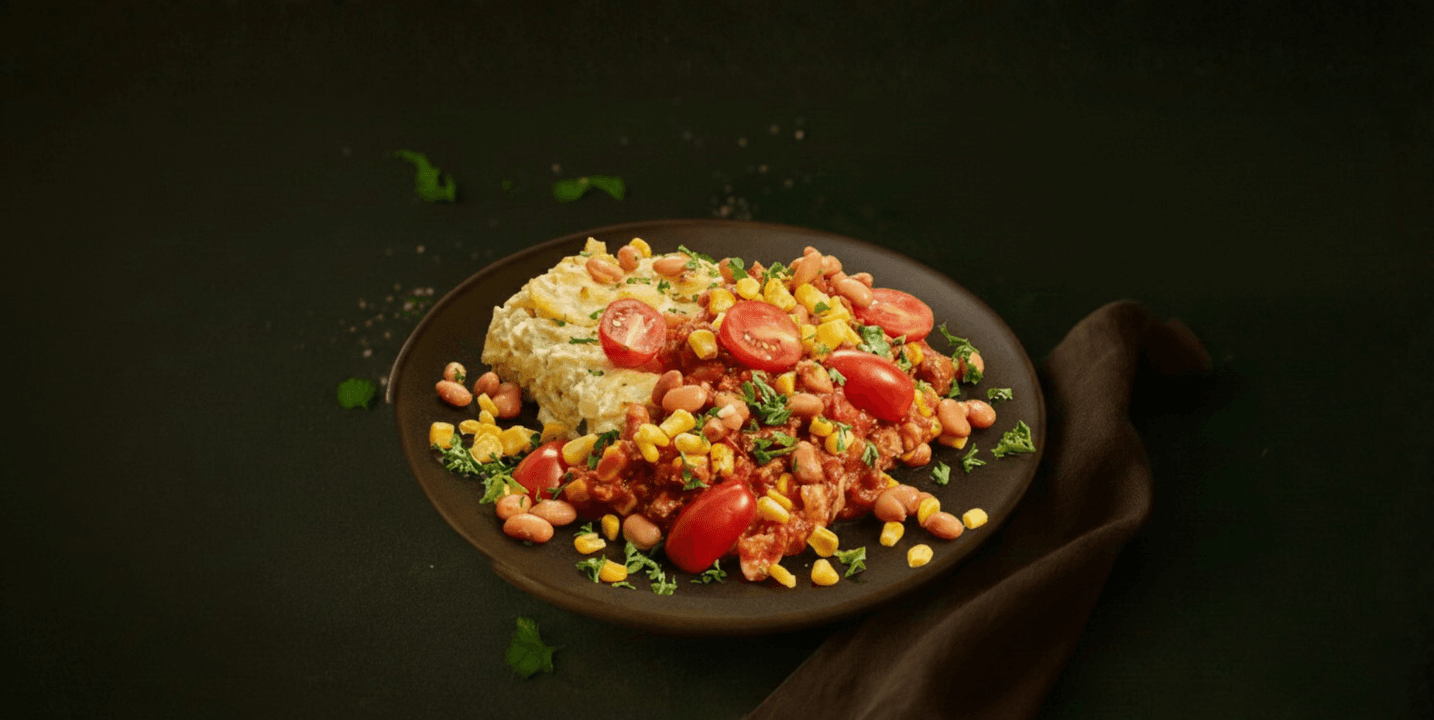 Chili con carne met rundergehakt en gratin