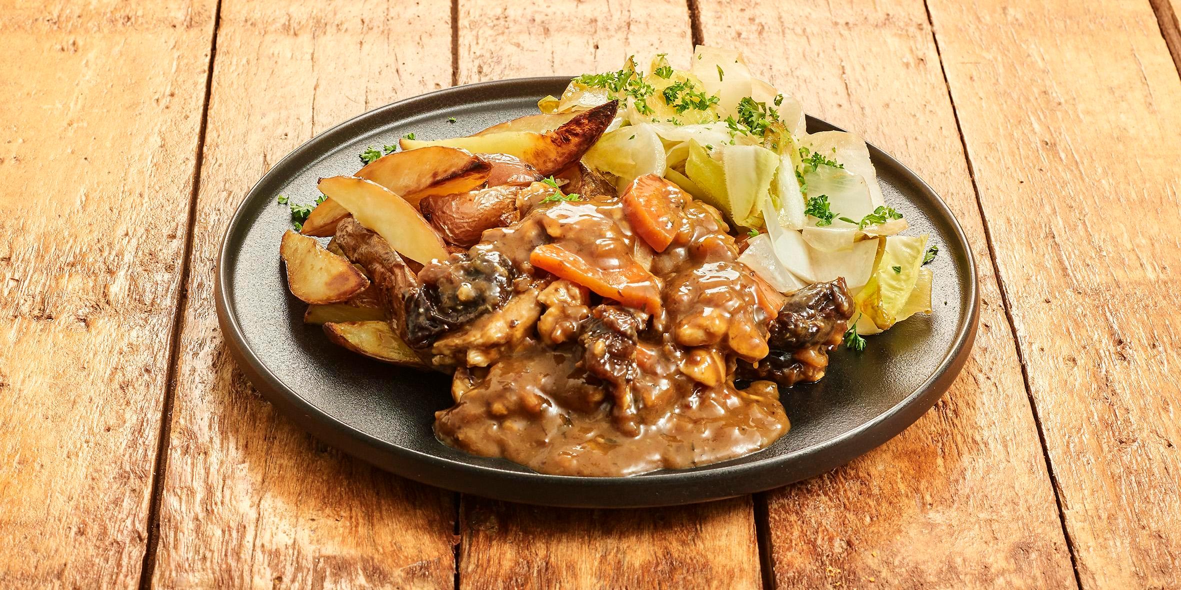 Rudolph's Special: Vlaamse Kip met roseval friet en witlof