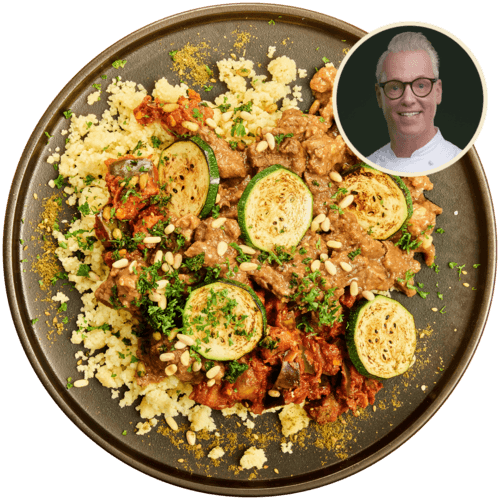 Libanese stoofpot van lamvlees met couscous