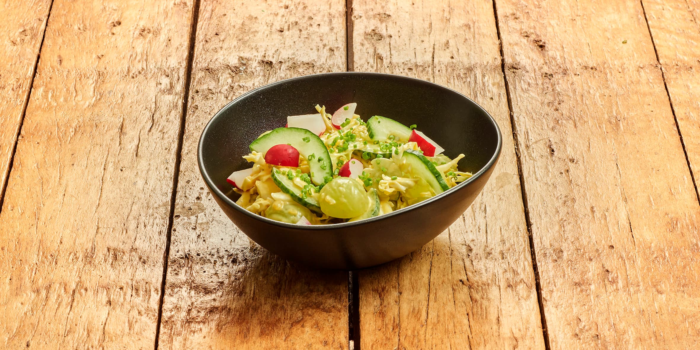 Komkommersalade met druiven