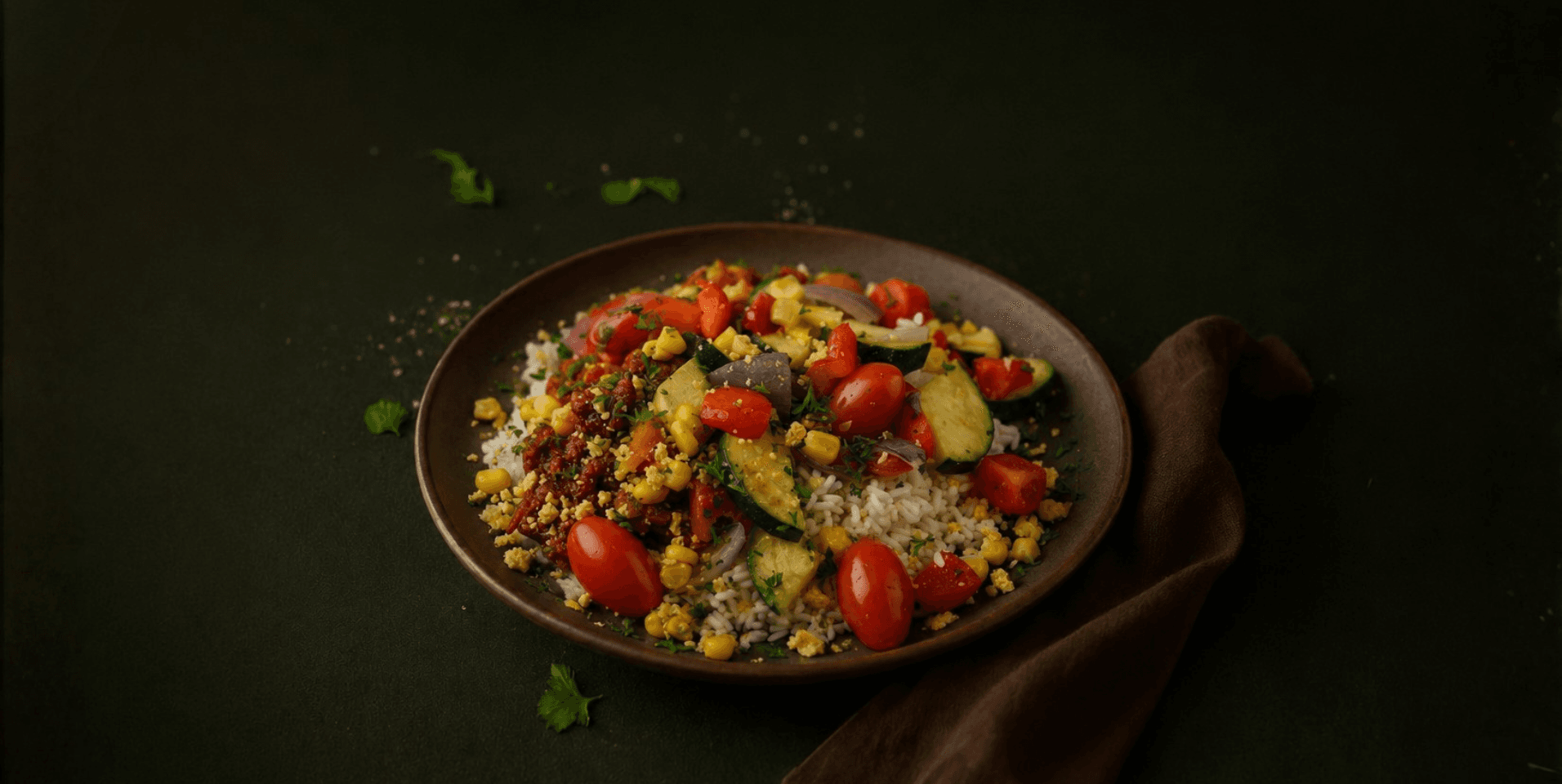 Chili sin carne met vegetarisch gehakt en rijst