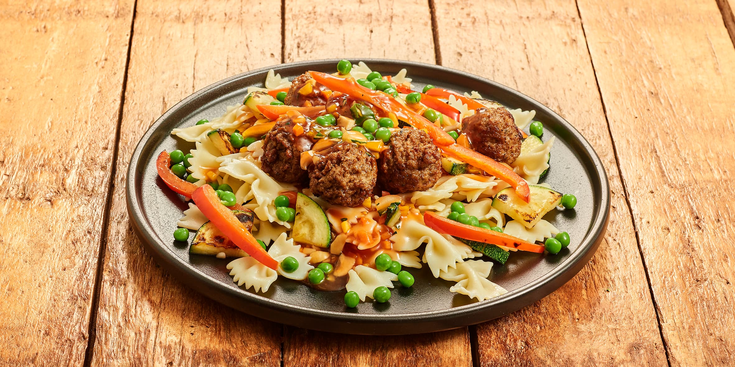 Provençaalse pasta met vegaballetjes