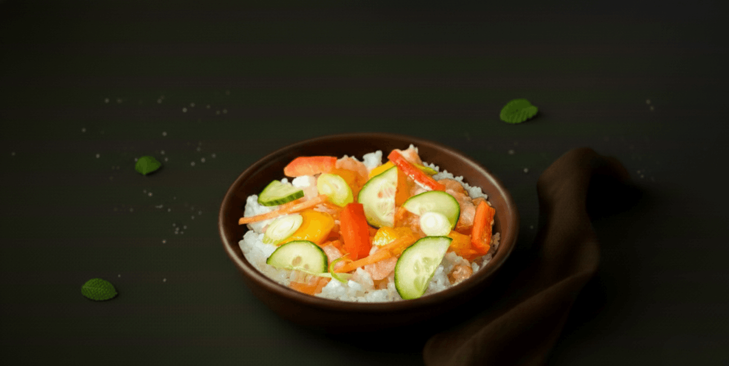 Minibowl met gerookte zalm