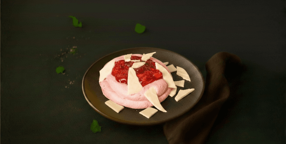 Aardbei framboos mousse