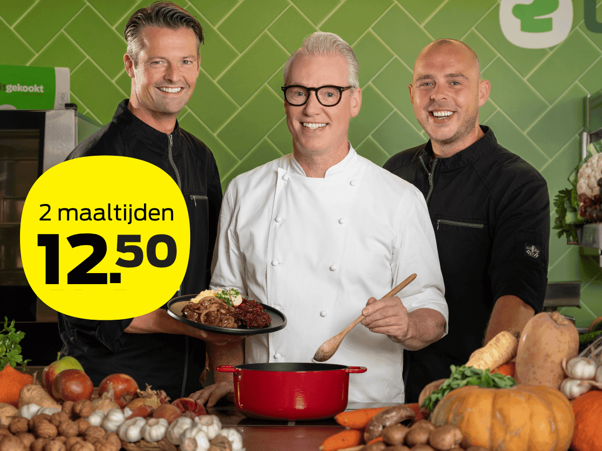 Bestel nu: 2 maaltijden voor 12,50