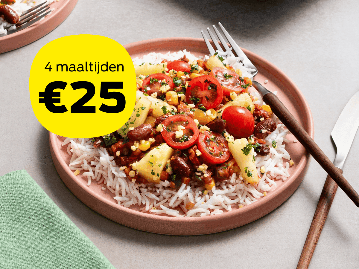 Bestel nu: 4 maaltijden voor 25